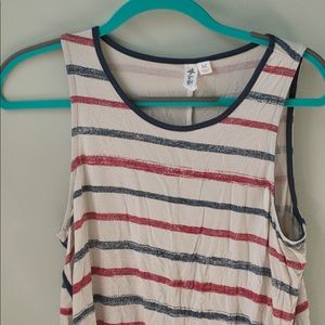 RED WHITE & BLUE STRIPED TANK